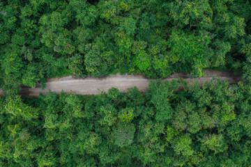 Aerial view of Khao Ta Ngok, Klong Hat District, Sa Kaeo Province, Thailand