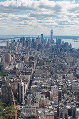 Lower manhattan, aerial view, skyline, New York, USA