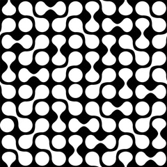 Seamless pattern. Stylish texture with figures from semicircle. Geometric lattice pattern.