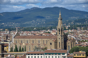 Obraz premium Basilica of Santa Croce, Florence, Italy. Church of Santa Croce in Florence.