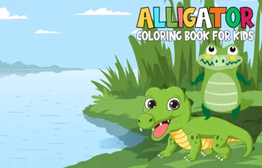 Fotobehang Alligator design coloring book for kids Cover © Trendy Craft