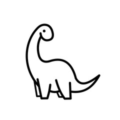 diplodocus, brontosaurus, dinosaur - vector icon