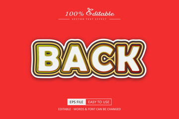 Editable Text Effect Back illustration