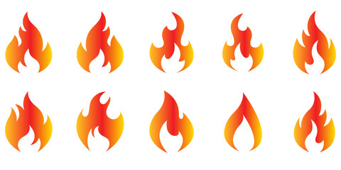 Flat Fire Flame