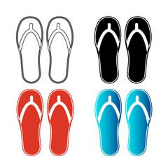 Abstract Slippers Silhouette Illustration