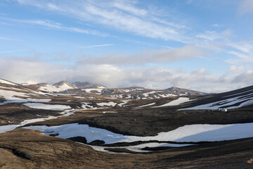 Paysage le long du trek Laugavegur en Island