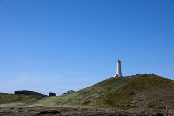 Fototapeta na wymiar Le phare de Reykjanes en Islande