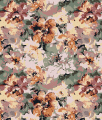 Flowers seamless pattern . small floral , big floral. vector illustration 