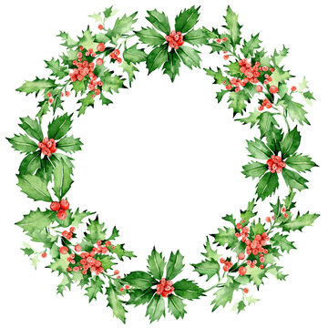 christmas holly wreath