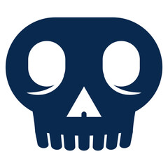 Skull cartoon face illustration