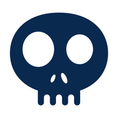 Skull cartoon face illustration