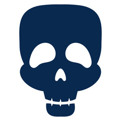 Skull cartoon face illustration