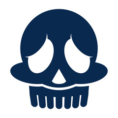 Skull cartoon face illustration