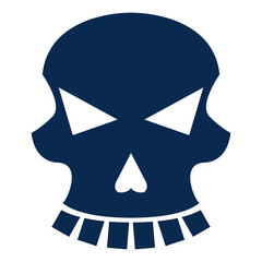 Skull cartoon face illustration