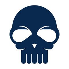 Skull cartoon face illustration