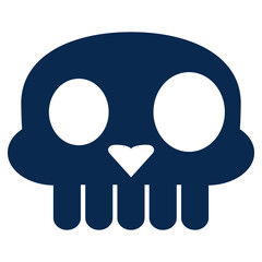 Skull cartoon face illustration