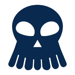 Skull cartoon face illustration