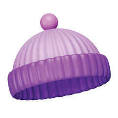Winter hat 3d rendering isometric icon.