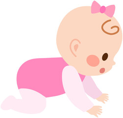 Baby toddler crawling