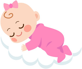 Baby sleep in cloud 