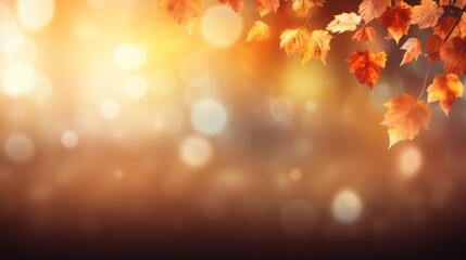 Colorful, Fall, Autumn, falling leaves, Copy-Space, background, invention card, website
