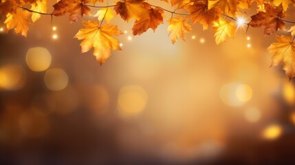 Colorful, Fall, Autumn, falling leaves, Copy-Space, background, invention card, website
