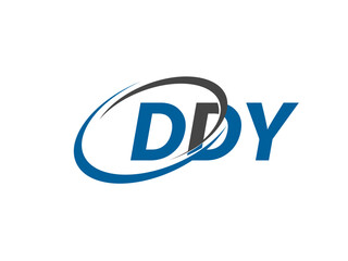 DDY letter creative modern elegant swoosh logo design