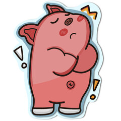 PIG Kawaii cartoon การ์ตูนหมูน่ารัก