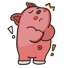 PIG Kawaii cartoon การ์ตูนหมูน่ารัก