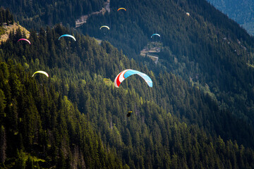 Paragliding at Planpraz / Brevent - Alps, Chamonix, France