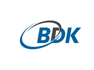 BDK letter creative modern elegant swoosh logo design