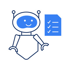 Robot with Clipboard Icon. Clipboard Robot Icon
Robot Holding Clipboard Icon. Clipboard with Robot Icon
Automated Clipboard Icon. Smart Clipboard Icon. Vector Editable.