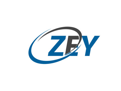 ZEY letter creative modern elegant swoosh logo design