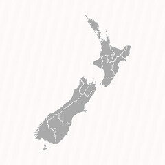 Detailed Map of New Zealand With States and Cities