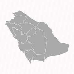 Detailed Map of Saudi Arabia With States and Cities