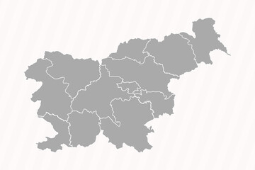 Detailed Map of Slovenia With States and Cities