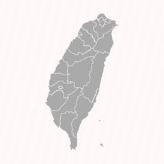 Detailed Map of Taiwan With States and Cities