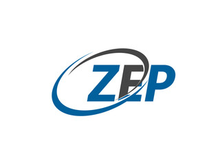 ZEP letter creative modern elegant swoosh logo design