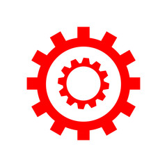 gear wheel icons on white background - stock vector.