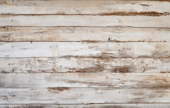 テクスチャーのある白木の板を背景画像　White wooden boards with texture as background　Generative AI