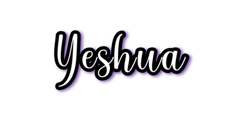 Fototapeta na wymiar Text of the name Yeshua in PNG format