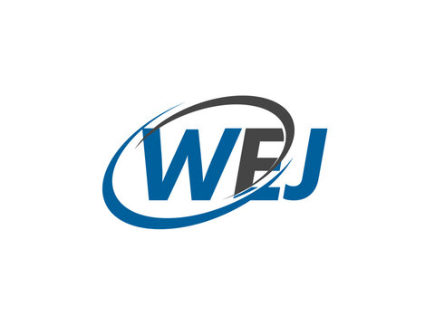 WEJ letter creative modern elegant swoosh logo design