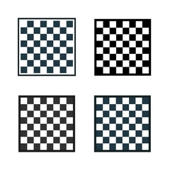 Abstract Empty Chess Board Silhouette Illustration