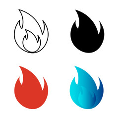 Abstract Flame Silhouette Illustration