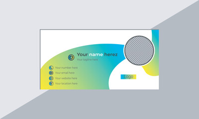 Normal simple minimalist email signature design template layout.