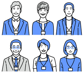 中高年男女アイコンイラスト