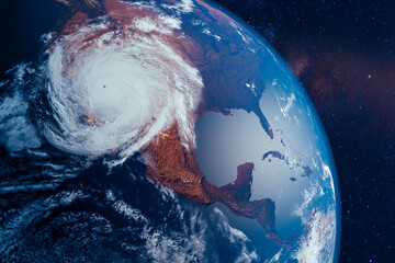Satellite view of Hurricane Hilary