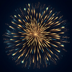 Illustration of Silvester Fireworks for Banners, Flyer, Cards - Generativ AI