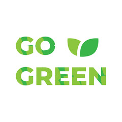 Go Green Icon Vector Illustration