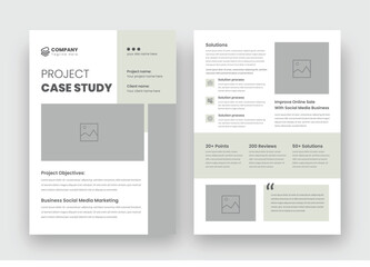 Case Study Flyer Template, Corporate Modern Business Double Side Flyer and Poster Template print ready